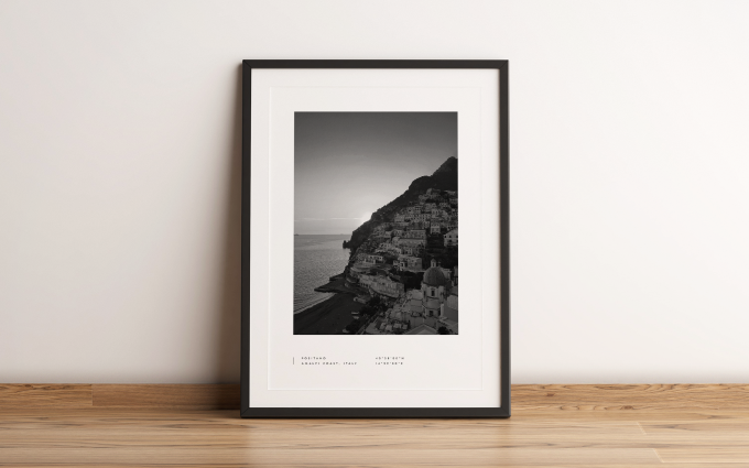 Amalfi Coast Coordinates Poster Print Wall Art