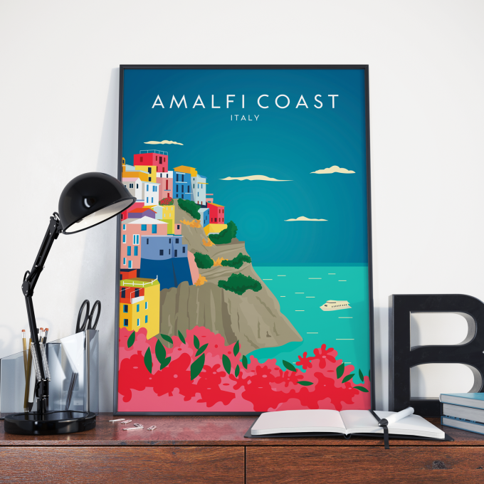 Amalfi Coast Poster Print Wall Art