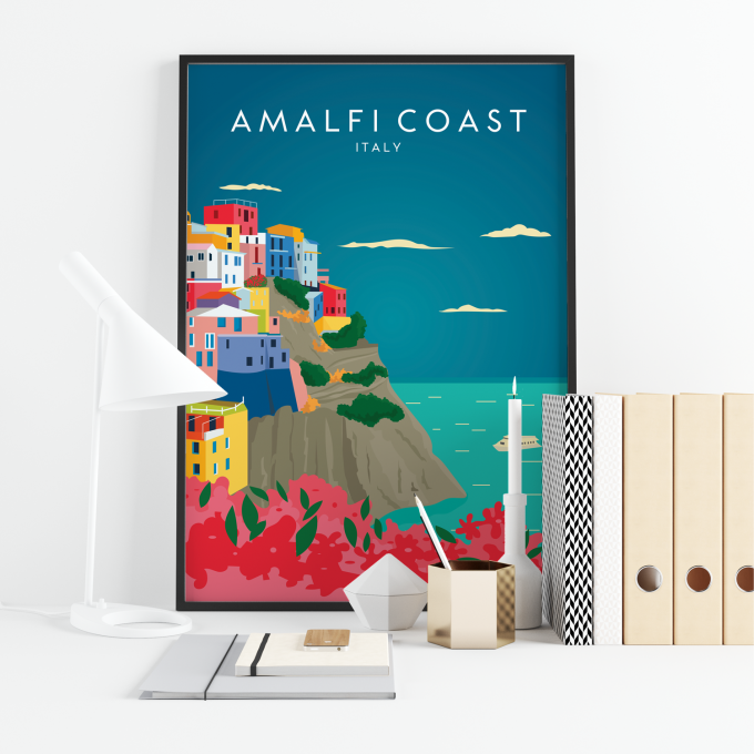 Amalfi Coast Poster Print Wall Art