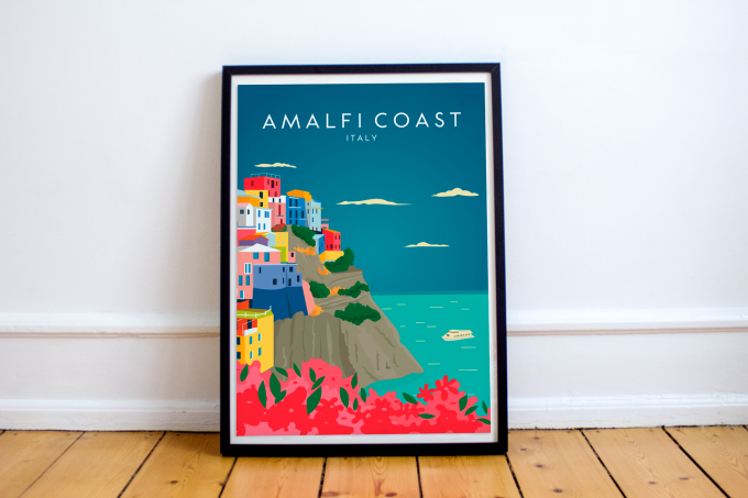 Amalfi Coast Poster Print Wall Art