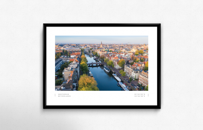 Amsterdam Coordinates Poster Print Wall Art