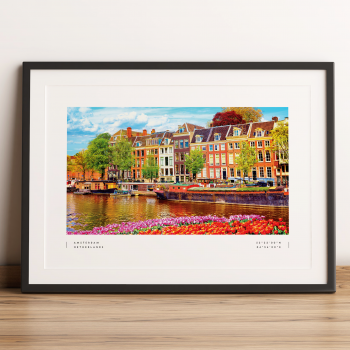 Amsterdam Coordinates Poster Print Wall Art