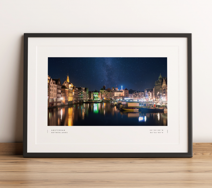 Amsterdam Coordinates Poster Print Wall Art