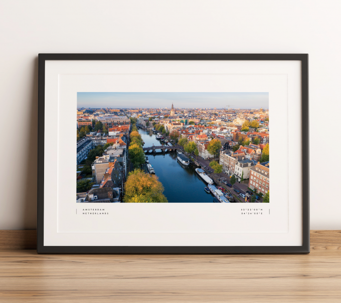 Amsterdam Coordinates Poster Print Wall Art