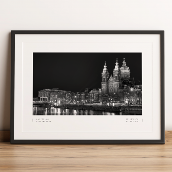 Amsterdam Coordinates Poster Print Wall Art