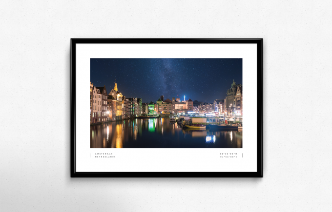 Amsterdam Coordinates Poster Print Wall Art