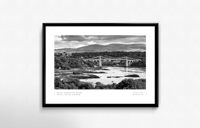 Anglesey Coordinates Poster Print Wall Art