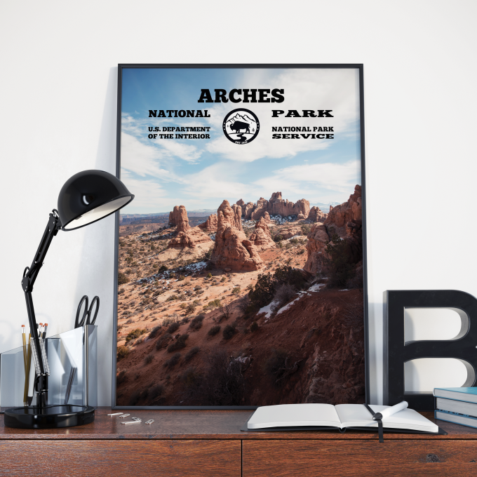 Arches National Park WPA Poster Print Wall Art