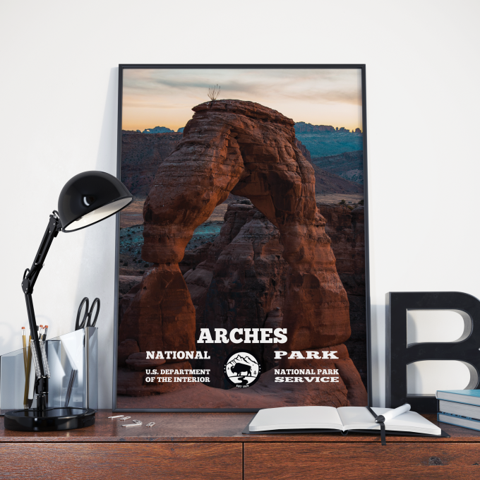 Arches National Park WPA Poster Print Wall Art