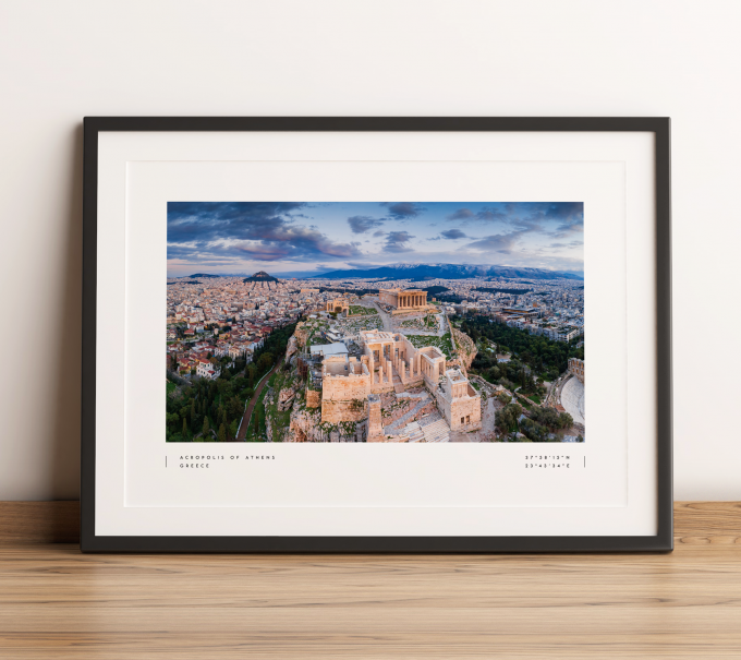 Athens Coordinates Poster Print Wall Art