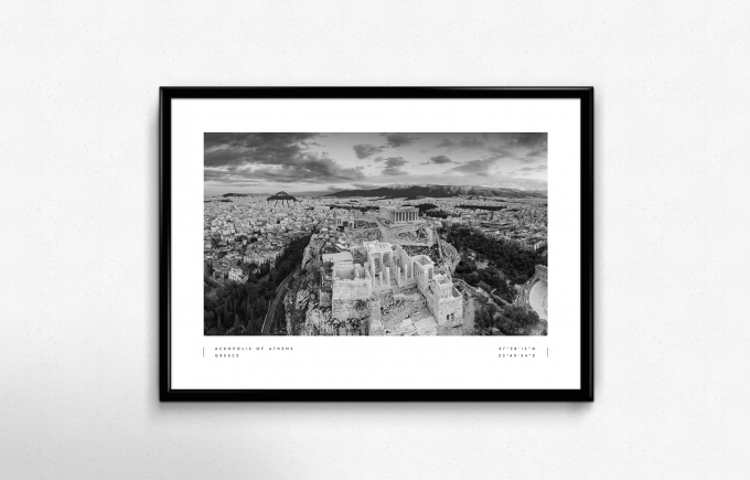 Athens Coordinates Poster Print Wall Art