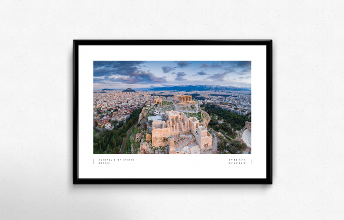 Athens Coordinates Poster Print Wall Art