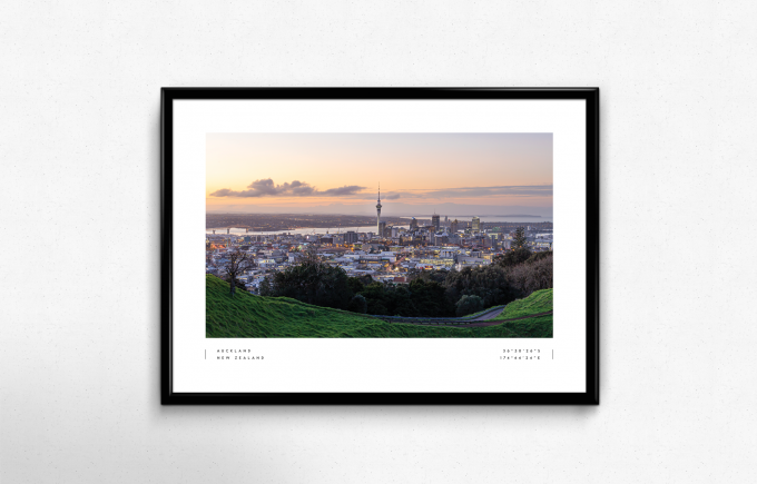 Auckland Coordinates Poster Print Wall Art