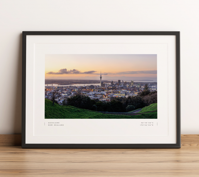 Auckland Coordinates Poster Print Wall Art