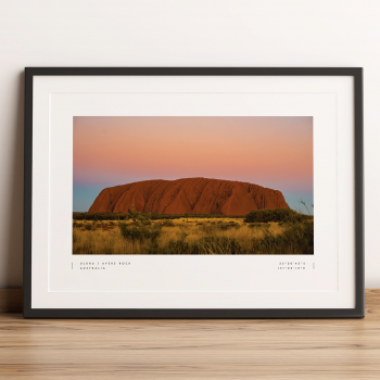 Ayers Rock Uluru Coordinates Poster Print Wall Art