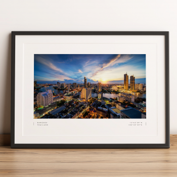 Bangkok Coordinates Poster Print Wall Art