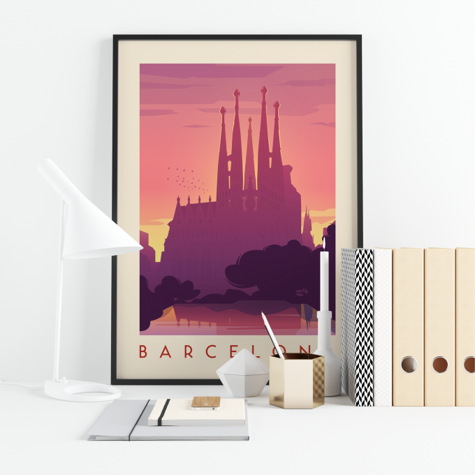 Barcelona Poster Print Wall Art