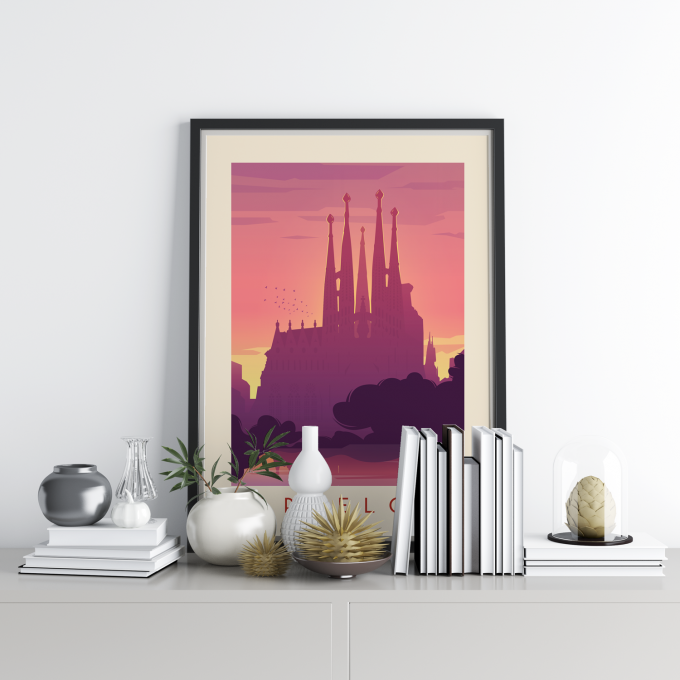 Barcelona Poster Print Wall Art