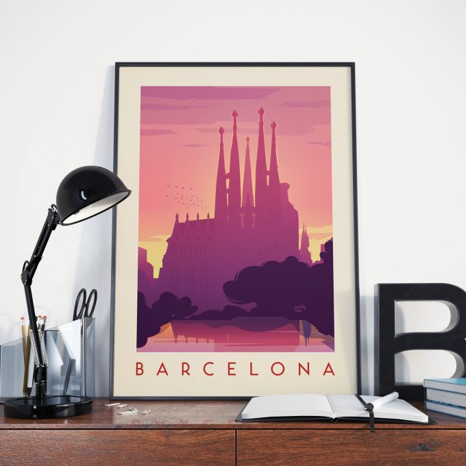 Barcelona Poster Print Wall Art