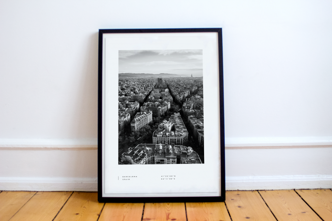 Barcelona Coordinates Poster Print Wall Art