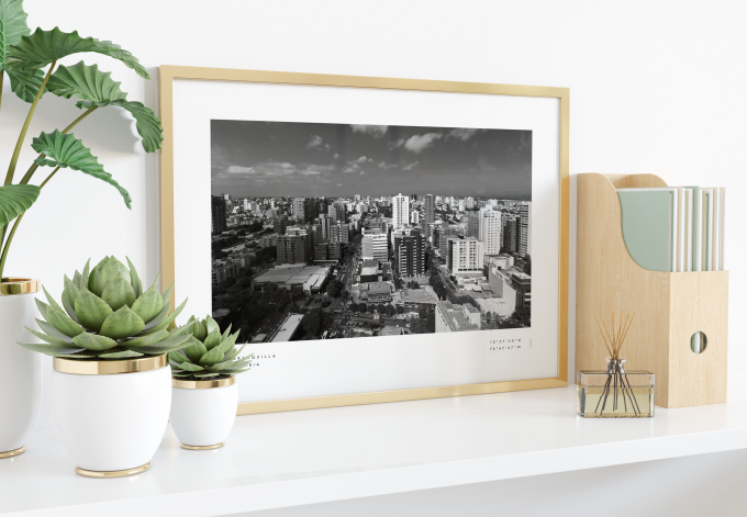 Barranquilla Coordinates Poster Print Wall Art