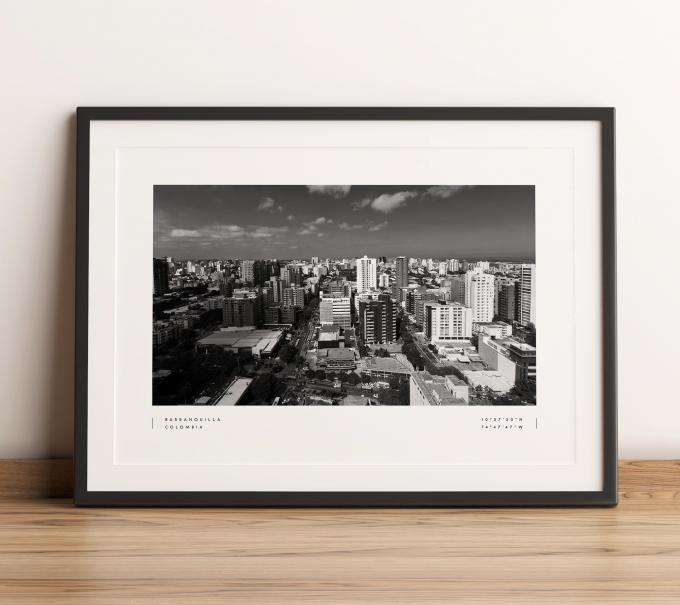 Barranquilla Coordinates Poster Print Wall Art