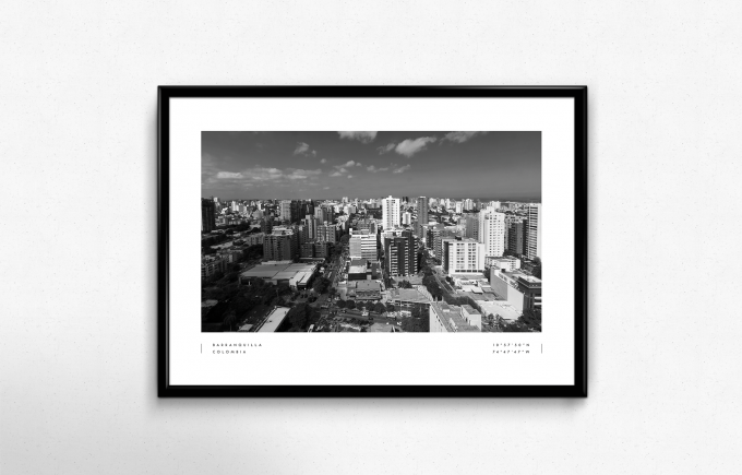 Barranquilla Coordinates Poster Print Wall Art