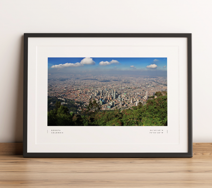 Bogota Coordinates Poster Print Wall Art