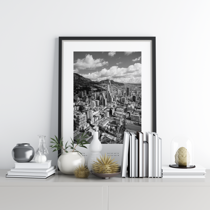 Bogota Coordinates Poster Print Wall Art