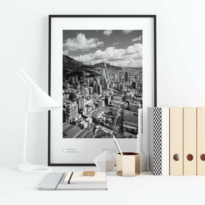Bogota Coordinates Poster Print Wall Art