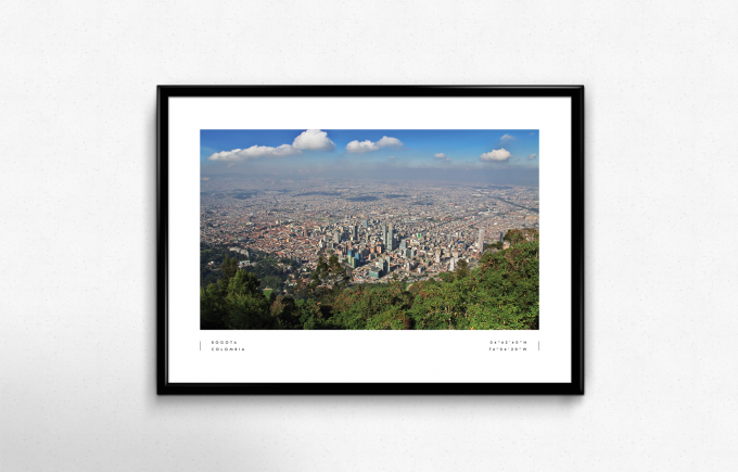 Bogota Coordinates Poster Print Wall Art