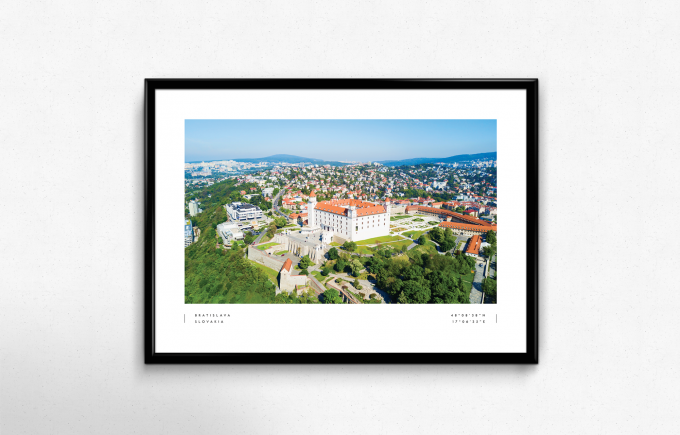 Bratislava Coordinates Poster Print Wall Art