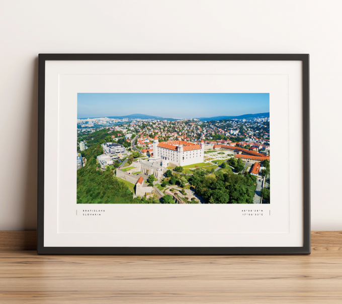 Bratislava Coordinates Poster Print Wall Art