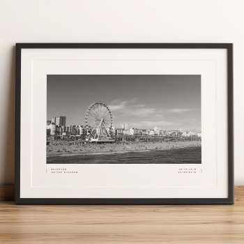 Brighton Coordinates Poster Print Wall Art