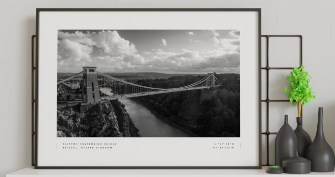 Bristol Coordinates Poster Print Wall Art