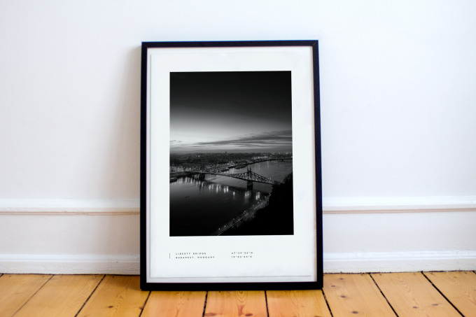 Budapest Coordinates Poster Print Wall Art