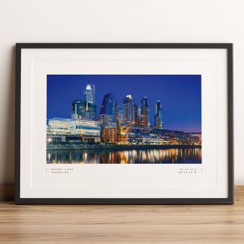 Buenos Aires Coordinates Poster Print Wall Art