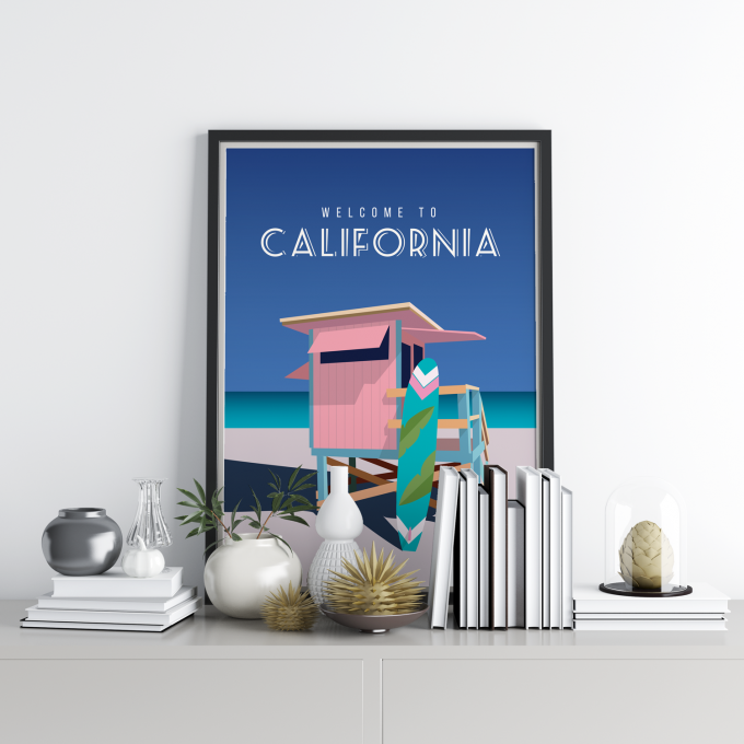 California Poster Print Wall Art