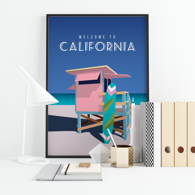 California Poster Print Wall Art