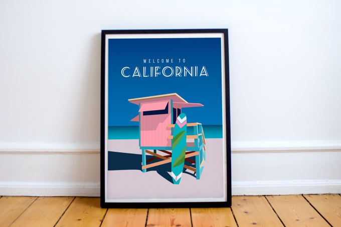 California Poster Print Wall Art