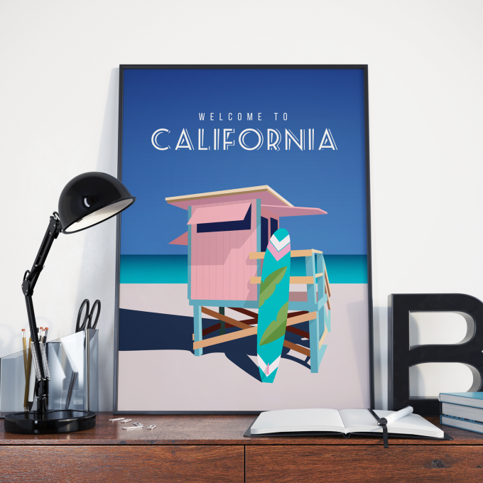 California Poster Print Wall Art