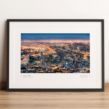 Cape Town Coordinates Poster Print Wall Art
