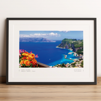 Capri Island Coordinates Poster Print Wall Art