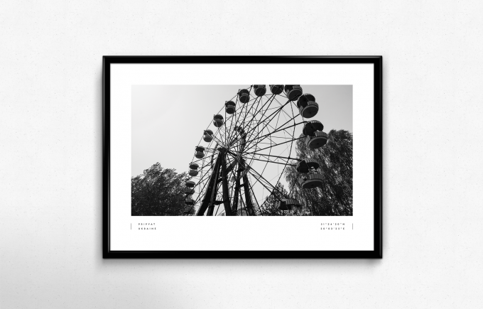 Chernobyl Pripyat Coordinates Poster Print Wall Art