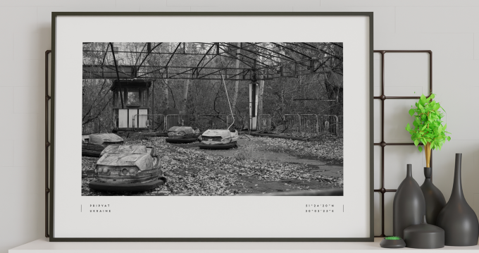 Chernobyl Pripyat Coordinates Poster Print Wall Art