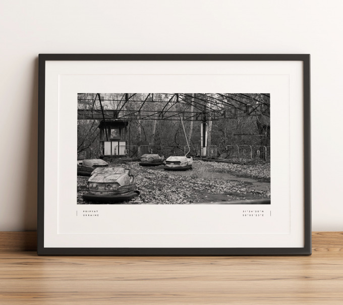 Chernobyl Pripyat Coordinates Poster Print Wall Art