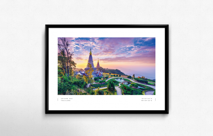 Chiang Mai Coordinates Poster Print Wall Art