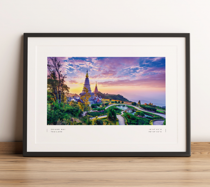 Chiang Mai Coordinates Poster Print Wall Art