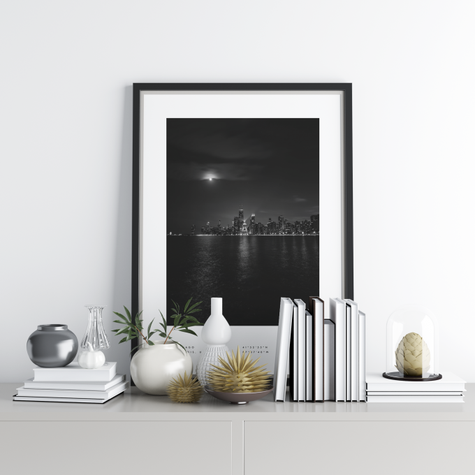 Chicago Coordinates Poster Print Wall Art