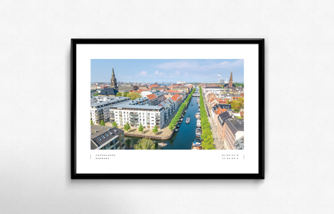 Copenhagen Coordinates Poster Print Wall Art